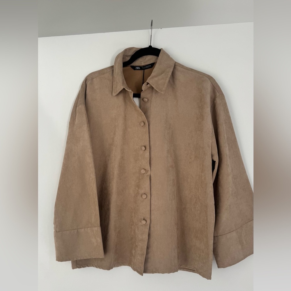 NWT Faux Suede Zara Top